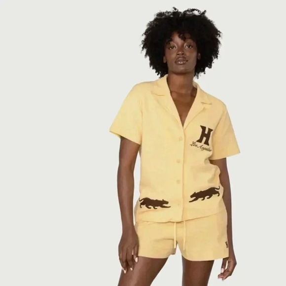 NWT HONOR THE GIFT WOMEN JUNGLE SHORTS (YELLOW / BLONDE)  SKU: G220120BLON - Picture 1 of 11